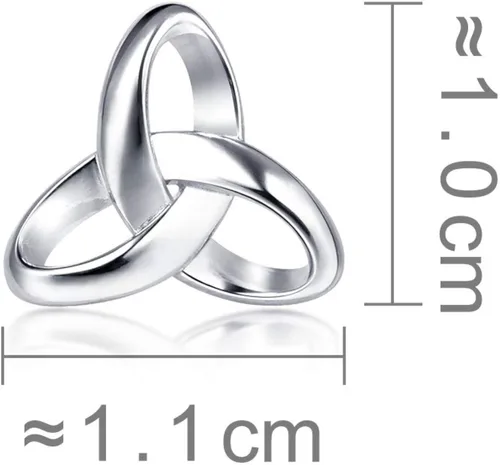 Vista 6 de Chow Sang Sang Let's Play Ear Play' 950 Platinum - Aretes de tuerca individuales 91064E (se venden solos, no pares)