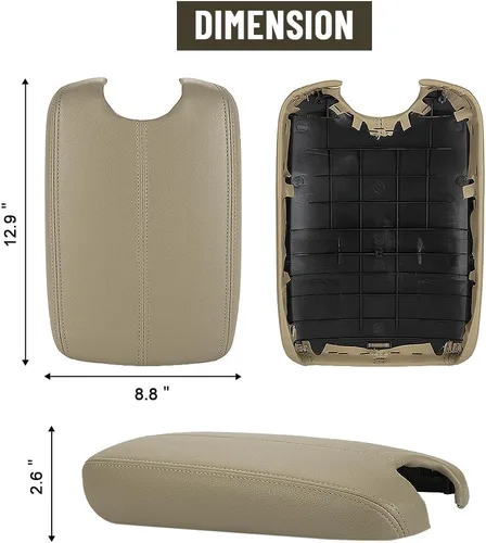 Vista 6 de Funda de reposabrazos para automóvil de repuesto para Honda Accord 2008-2012, protector de consola central de cuero PU, almohadilla impermeable