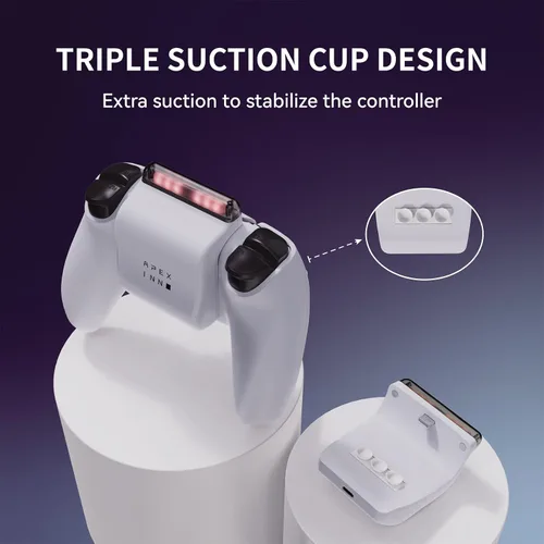 Vista 3 de Paquete de batería recargable para PS5 Controller PS5, estación de carga del controlador PS5, cargador de controlador PS5 para controlador