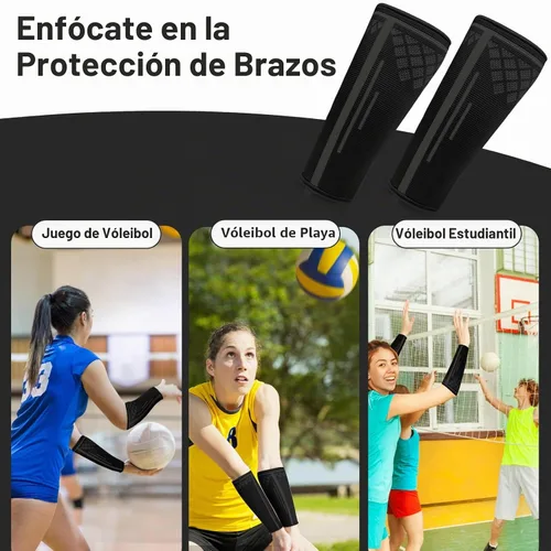 Vista 5 de ROOCHKD Mangas de brazo de voleibol para pasar el antebrazo, protector de brazo de compresión para niños y adultos