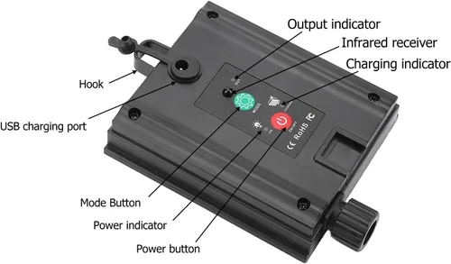 Vista 5 de Diydeg Panel solar de repuesto, caja de control de luz solar ajustable impermeable automática con control remoto, placa de circuito de cadena
