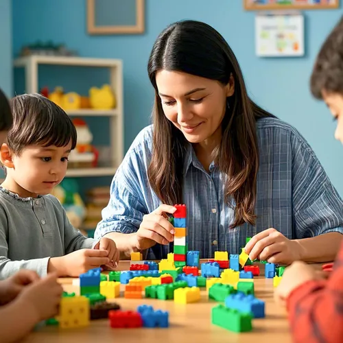 Vista 4 de 3 Otters 1000 piezas de bloques de construcción para niños