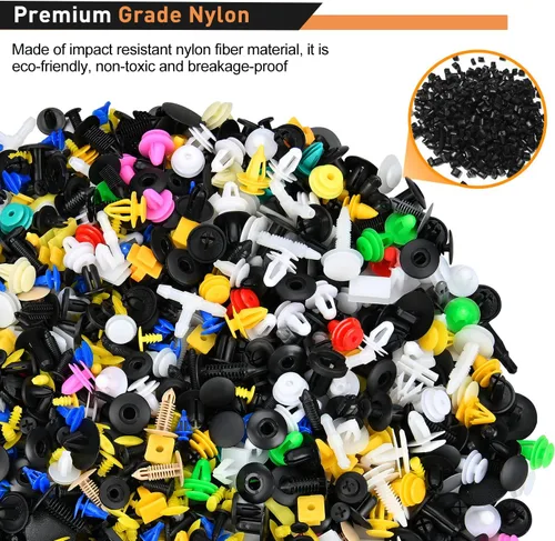 Vista 5 de GOOACC 1001 piezas de remaches universales para automóviles, juego de clips de retención para parachoques, guardabarros, panel de puerta, protector
