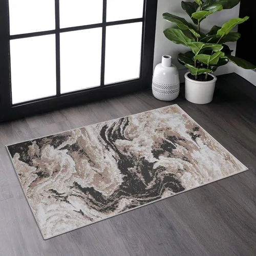 Vista 40 de NAAR PAYAS - Alfombra de área de 2 x 3 pies, diseño geométrico beige para sala de estar, dormitorio y comedor