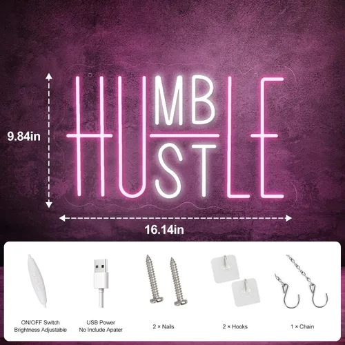 Vista 4 de SEÑALES DE NEÓN HUSTLE & DON'T QUIT