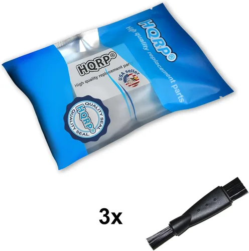 Vista 2 de HQRP Paquete de 3 cepillos de limpieza compatibles con Remington 4500 (modelo AT830/46) BHT250 BHT300 BHT600 Ep7020 F-4800 F-4900 F2-3800 F2-3800L
