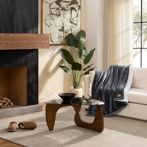 Vista 2 de UGG - Manta de arrullo Bliss, manta de forro polar suave y mullida para cama o sofá, tamaño extragrande, cálida, reversible, lavable a máquina