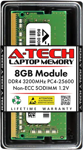 Vista 8 de A-Tech Módulo de actualización de memoria DDR4 3200 MHz SODIMM PC4-25600 (PC4-3200AA)