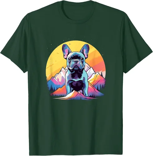 Vista 78 de French Bulldog Dog Men Women Kids T-Shirt Asphalt Grey