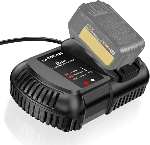 Vista 10 de PENGJBATTER DCB104 Cargador rápido de 4 puertos con puerto USB compatible con DeWalt 20V/60V Max Batería DCB206 DCB208 DCB205 DCB606 DCB609Y DCB612