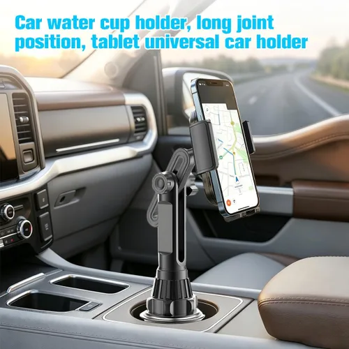Vista 4 de Soporte de teléfono ajustable para taza de coche de 360 grados