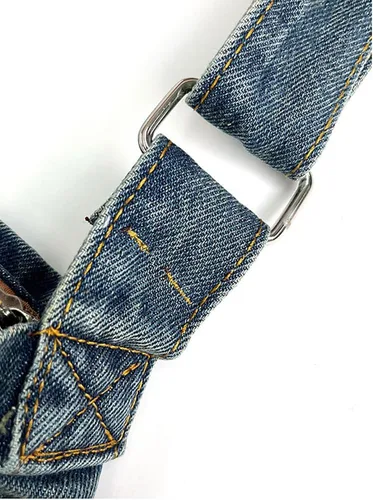 Vista 8 de Bivinke Bolsas de tela vaquera para mujeres y hombres, bolso de hombro cruzado, bolso casual, bolso retro de gran capacidad