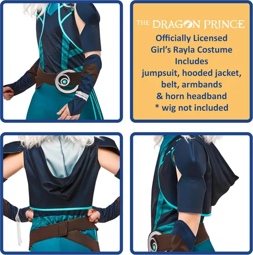 Vista 2 de Rubie's Disfraz de El Príncipe Dragón Rayla para niña, como se muestra