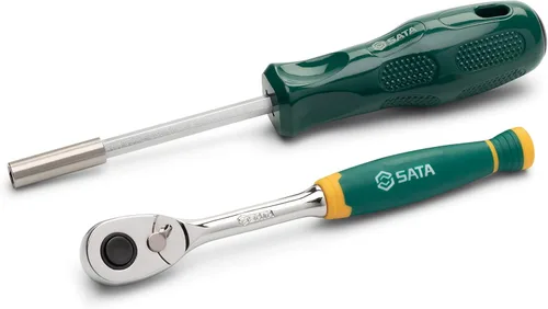 Vista 6 de SATA ST09540G - Juego de herramientas mecánicas de 63 piezas SAE y métrico Trinquete de 72 dientes de 1/4 pulgadas Juego de llaves estándar