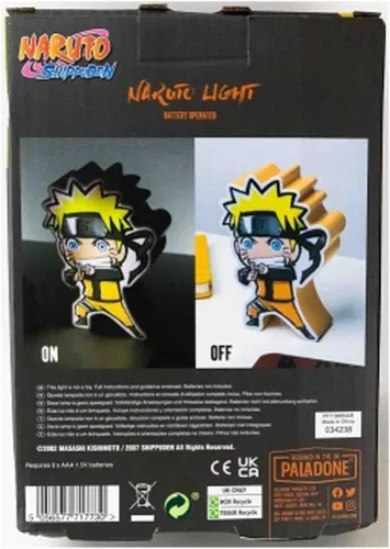 Vista 2 de Paladone Naruto Figura Caja Luz, 18 cm (7") de alto personaje de anime, Mercancía de Naruto