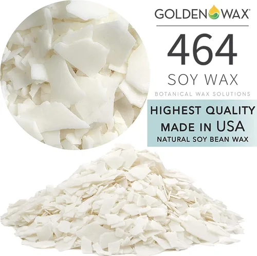 Vista 2 de 464 copos de cera de soja, cera de soja natural al por mayor para suministros de fabricación de velas (45 libras), blanco, GW-464