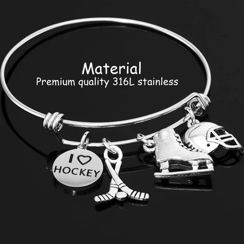 Vista 2 de Kivosliviz Regalos de hockey Pulsera Hockey Equipo Hockey Accesorios Regalos para Jugadores
