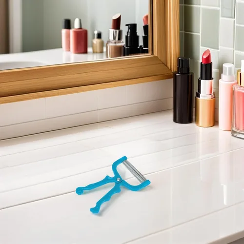 Vista 7 de Healifty Depilación de resorte, 2 unidades, depilación facial portátil, depiladora de roscado, depiladora manual de belleza para mujeres (azul)