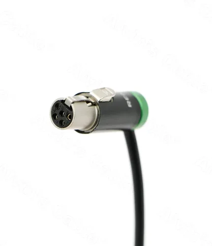 Vista 6 de Alvin's Cables Cable de audio macho TA5F de perfil bajo de 10 pulgadas (9.8 in) a doble LP XLR de 3 pines para Wisycom-MCR54, receptor