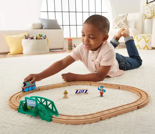 Vista 2 de Thomas & Friends Juego de construcción de madera, 5 en 1
