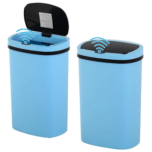 Vista 8 de Cubo de basura de 13 galones con tapa, sensor de movimiento, cubo de basura de cocina, material plástico impermeable y a prueba de desorden
