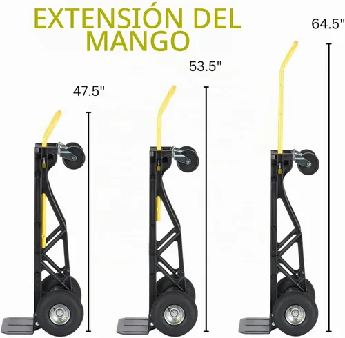 Vista 6 de Carretilla de mano Harper Trucks, convertible, nailon, con ruedas de 10 pulgadas, PGDYK1635PKD