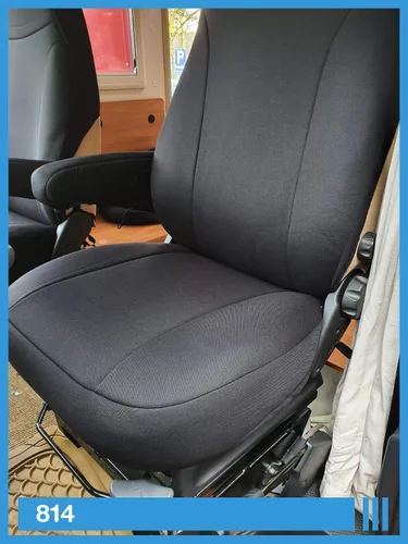 Vista 4 de Bremer SITZBEZÜGE Fundas de asiento compatibles con conductor y pasajero de autocaravana, color negro liso 814