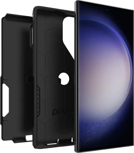 Vista 5 de OtterBox Funda para Galaxy S23 Ultra (solamente) - Serie Commuter - Negro, delgado y resistente, apto para bolsillo, con protección de puerto