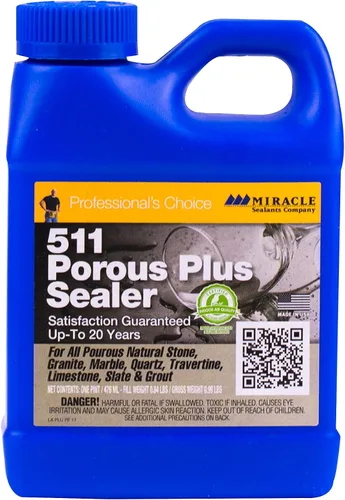 Vista 12 de Miracle Sealants 511 Porous Plus Premium - Sellador de encimeras, piedras y azulejos, cuarto de galón Deep penetrating stain & water protection