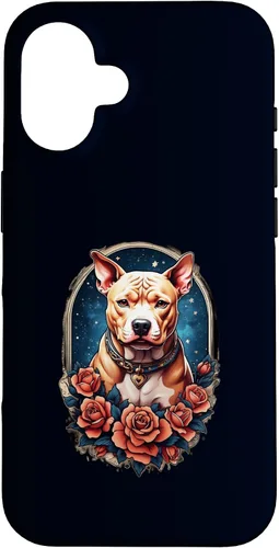 Vista 30 de Funda estilo vintage para iPhone XS Max Pitbull Dog Tattoo Art Vintage Old School