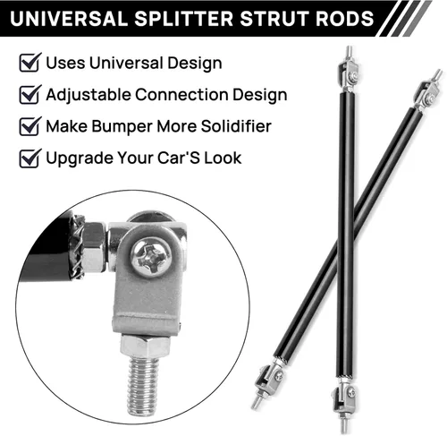 Vista 4 de Varillas de soporte divisoras, varillas de puntal divisor universal de 7.87 pulgadas, barra de puntal de labio frontal ajustable, 2 piezas, difusor