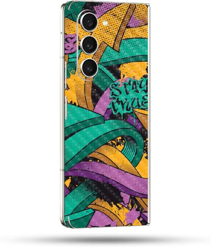 Vista 67 de MightySkins Skin compatible con Samsung Galaxy Z Fold 5 - Puppy Fall Funda protectora de vinilo duradera y única Fácil de aplicar, quitar