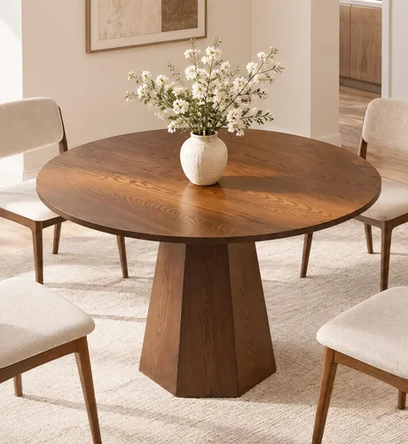 Vista 13 de CIMOTA Mesa de comedor de granja de 71 pulgadas para 6 mesas de cocina Negro