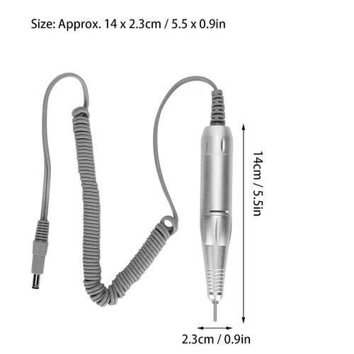 Vista 7 de Pluma eléctrica del taladro del clavo 35000rpm para la máquina, reemplazo portátil de la manija de la aleación de aluminio, pieza de mano