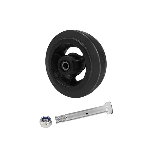 Vista 14 de Ruedas de 4 pulgadas para carrito, ruedas resistentes para ruedas industriales, ruedas de goma en hierro fundido, juego de 4 ruedas para carrito