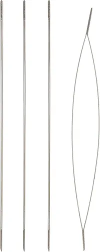 Vista 5 de The Beadsmith Agujas de cuentas de ojo grande, 2.125 pulgadas, 4 por tarjeta, puntos afilados, uso para costura general, tejido y bordado, muy fácil