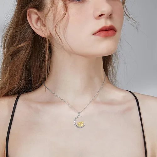 Vista 6 de WINNICACA 925 Sterling Silver Cute Animal Necklace FrogPandaElephantKoalaPigFoxBunnyWolf Necklace Jewelry Gifts for Women Girls Animal Lovers