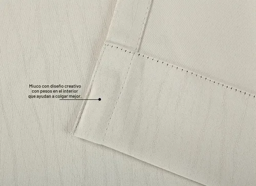 Vista 4 de Miuco paneles de cortina de oscurecimiento con arandelas, cortinas opacas con textura para salón, juego de 2