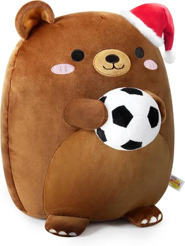 Vista 10 de Onsoyours Animal de Peluche Original de Perro Beagle Navideño con Gorro de Béisbol de Santa - Juguete de Peluche de Cachorro Deportivo Suave de 12