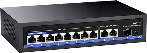 Vista 10 de Conmutador Ethernet Gigabit no administrado de 5 puertos, concentrador de red AUMOX PRO Home, divisor Ethernet de oficina, Plug-and-Play