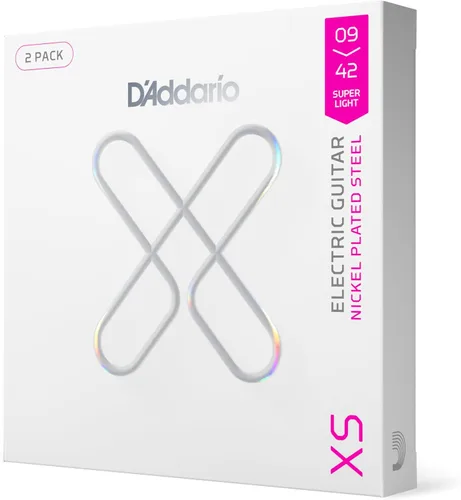 Vista 13 de D'Addario - Cuerdas de guitarra eléctrica con revestimiento de níquel XS, XSE1156, calibre Med Top/X-Heavy Bottom 11-56, juego de 6 cuerdas, paquete