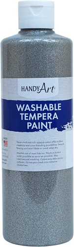 Vista 6 de Handy Art Pintura lavable con purpurina de 8 onzas, azul