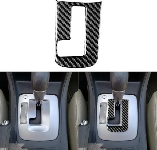 Vista 11 de Panel de cambio de marchas de fibra de carbono real para consola central, marco externo, accesorios para el interior del automóvil, adhesivo