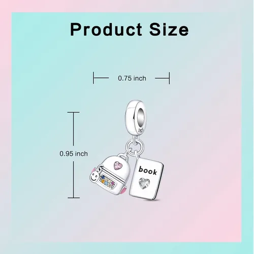 Vista 6 de Abalorio de plata de ley 925 para madre, hija, abuela, para familia, amor, madre, hija, abuela, para pulseras, collares, dijes, abalorios, joyería