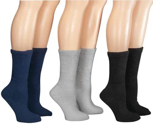 Vista 5 de Silver StepsTM - Calcetines para diabéticos extra afelpados, 3 pares Negro