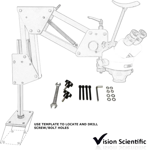 Vista 7 de Microscopio multidireccional con zoom binocular VS-11E Ocular de campo ancho 10x Rango de zoom de 0.7X—4.5X, rango de aumento 7X—45x Soporte
