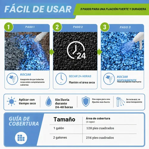 Vista 7 de Teexpert Pegamento de roca para paisajismo: pegamento de grava listo para usar de 1 galón de fórmula 2026 para grava de guisantes, piedras