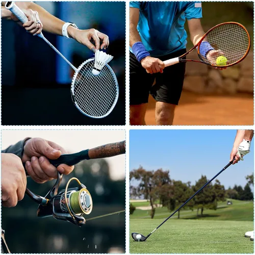 Vista 6 de PATIKIL Envoltura de cojín de agarre de bádminton, cojín antideslizante de cinta de agarre de raqueta de tenis PE
