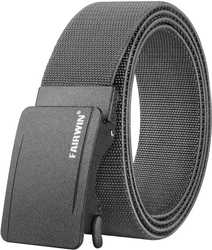 Vista 9 de FAIRWIN Cinturón de trinquete para hombre, cinturones de nylon para golf y trabajo con hebilla automática de liberación rápida, cinturón casual