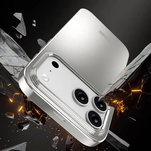 Vista 6 de Funda a prueba de golpes para iPhone 17 Pro Max /17 Pro/Air/17, cubierta de bisel de metal con bordes elevados, carcasa protectora resistente a
